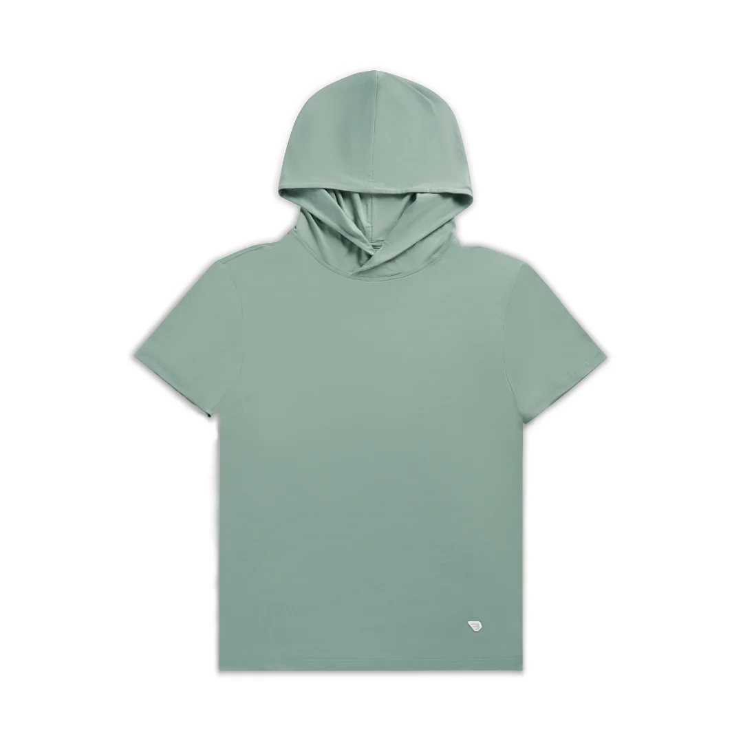 Short Sleeve Performance Hoodie - Sage - Image 5