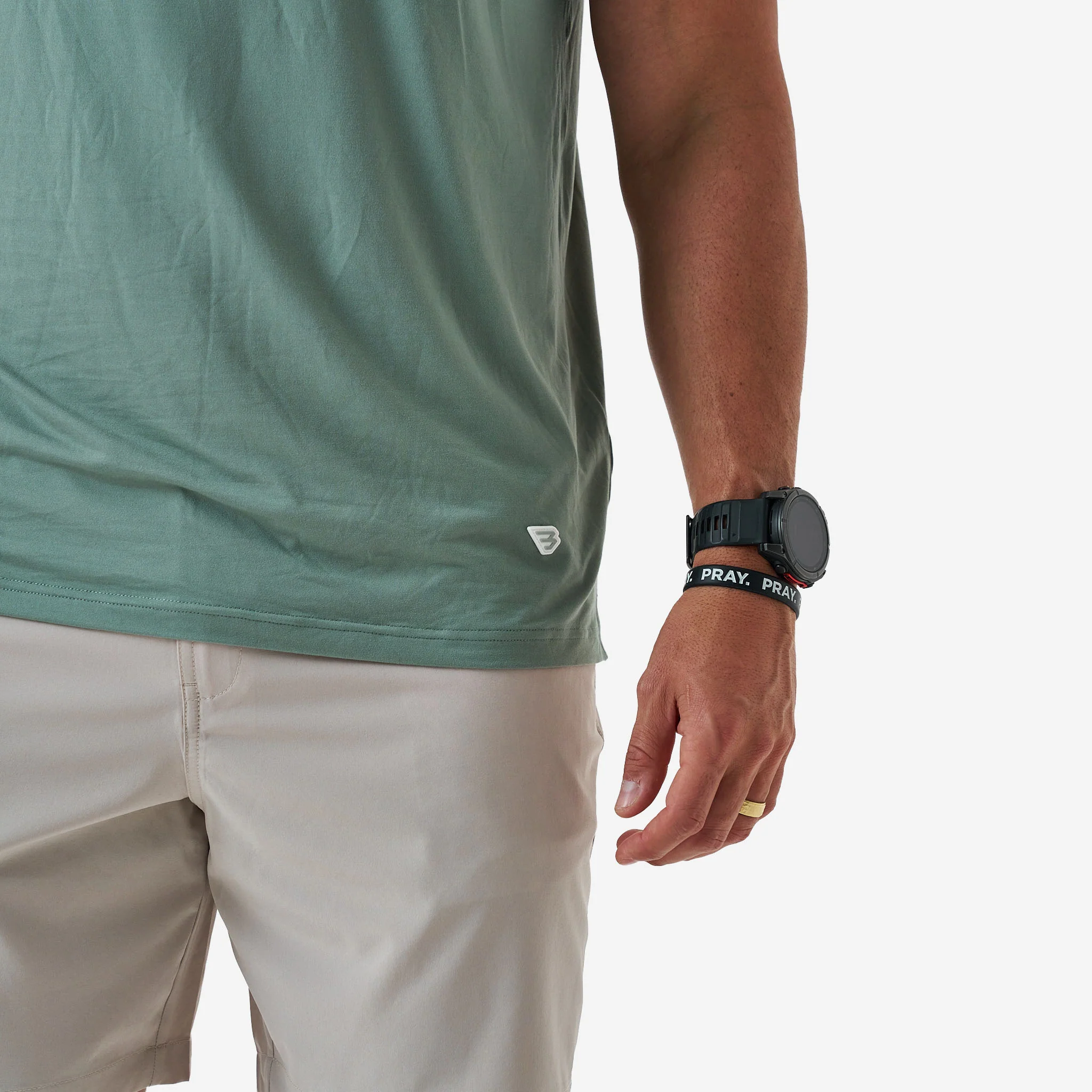 Short Sleeve Performance Hoodie - Sage - Image 6
