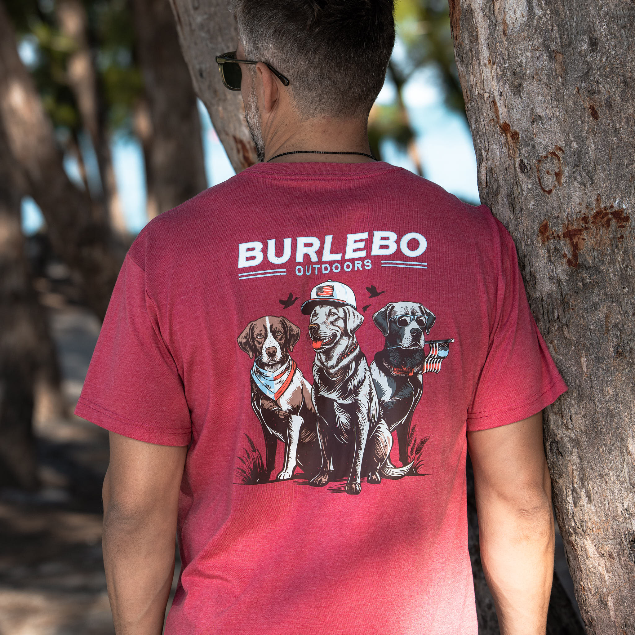 Short Sleeve Tee - American Dogs - Heather Crimson - Image 2