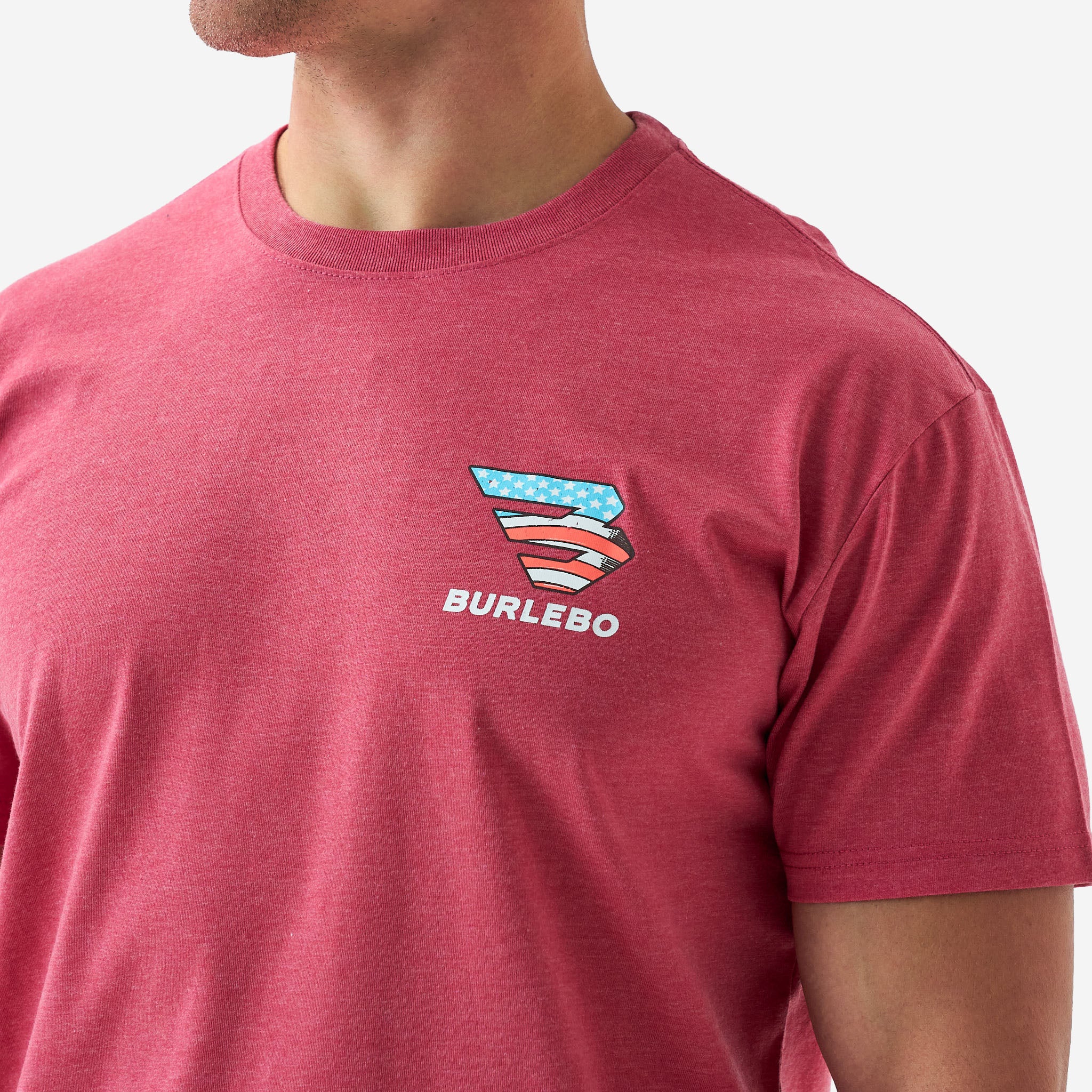 Short Sleeve Tee - American Dogs - Heather Crimson - Image 5