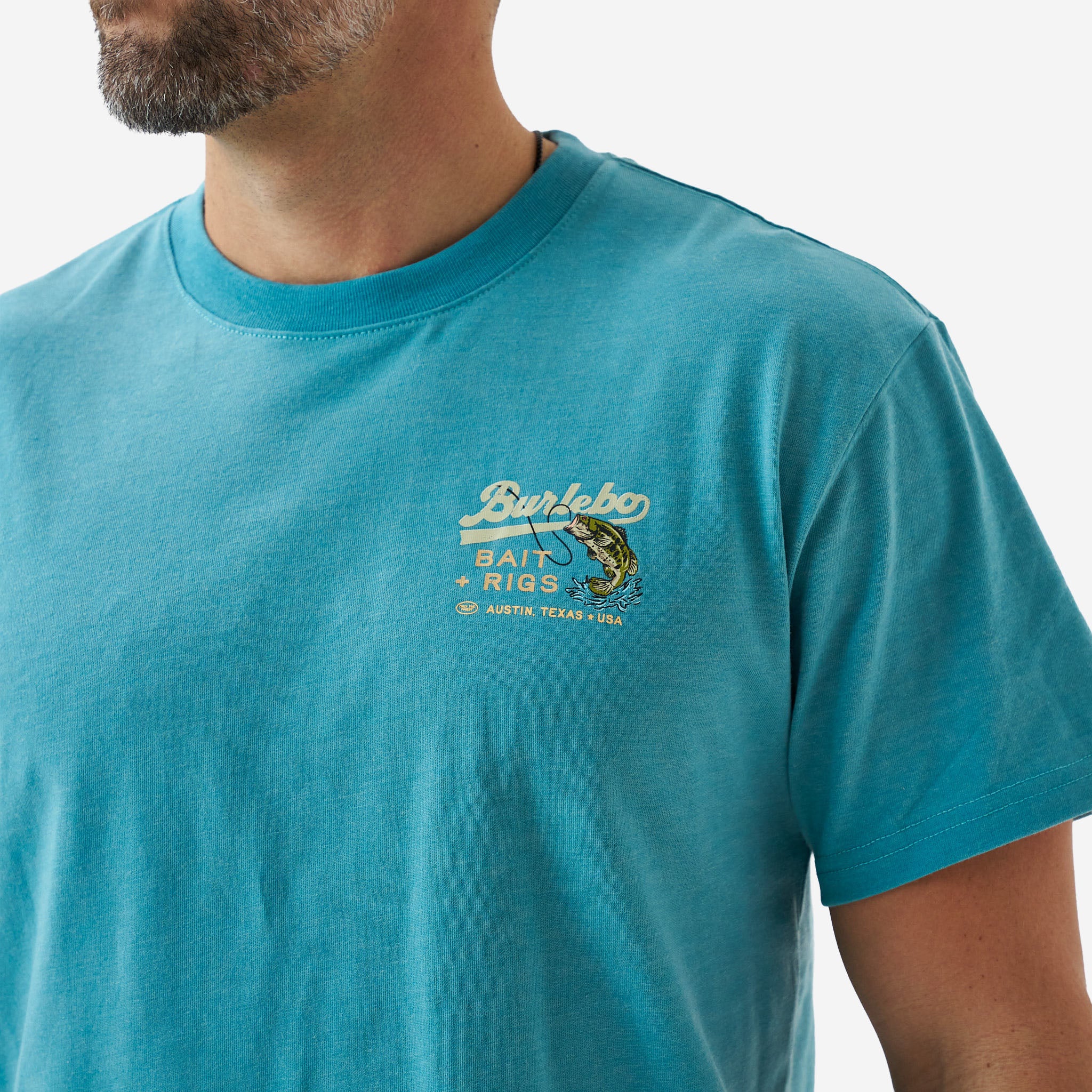 Short Sleeve Tee - Bait And Rigs - Cyan - Image 5