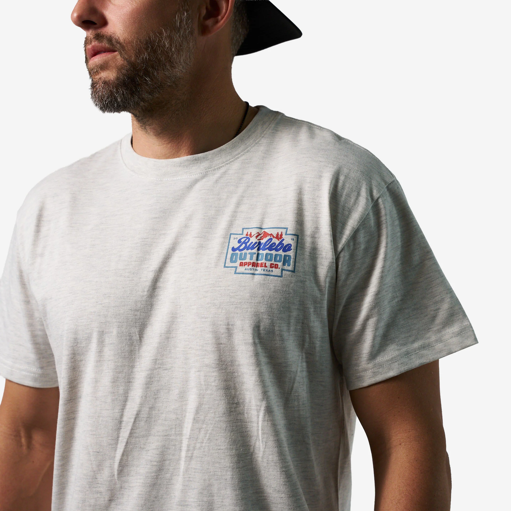 Short Sleeve Tee - Mountain Range - Ash Grey - Image 3
