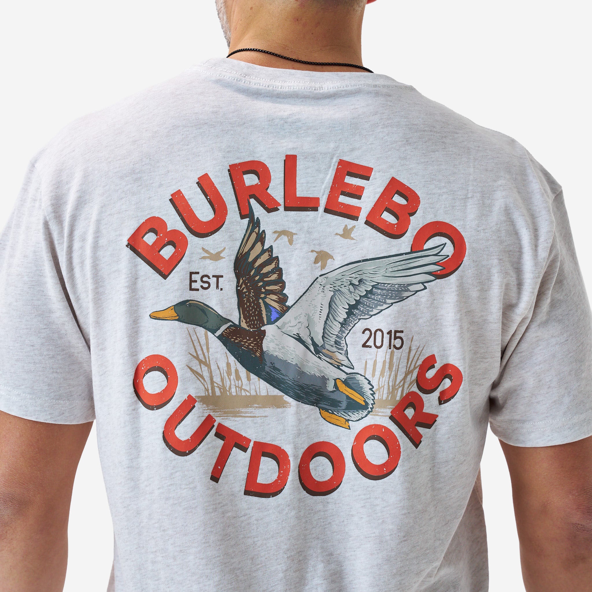 Short Sleeve Tee - Old School Duck Hunt - Heather Oat - Image 2