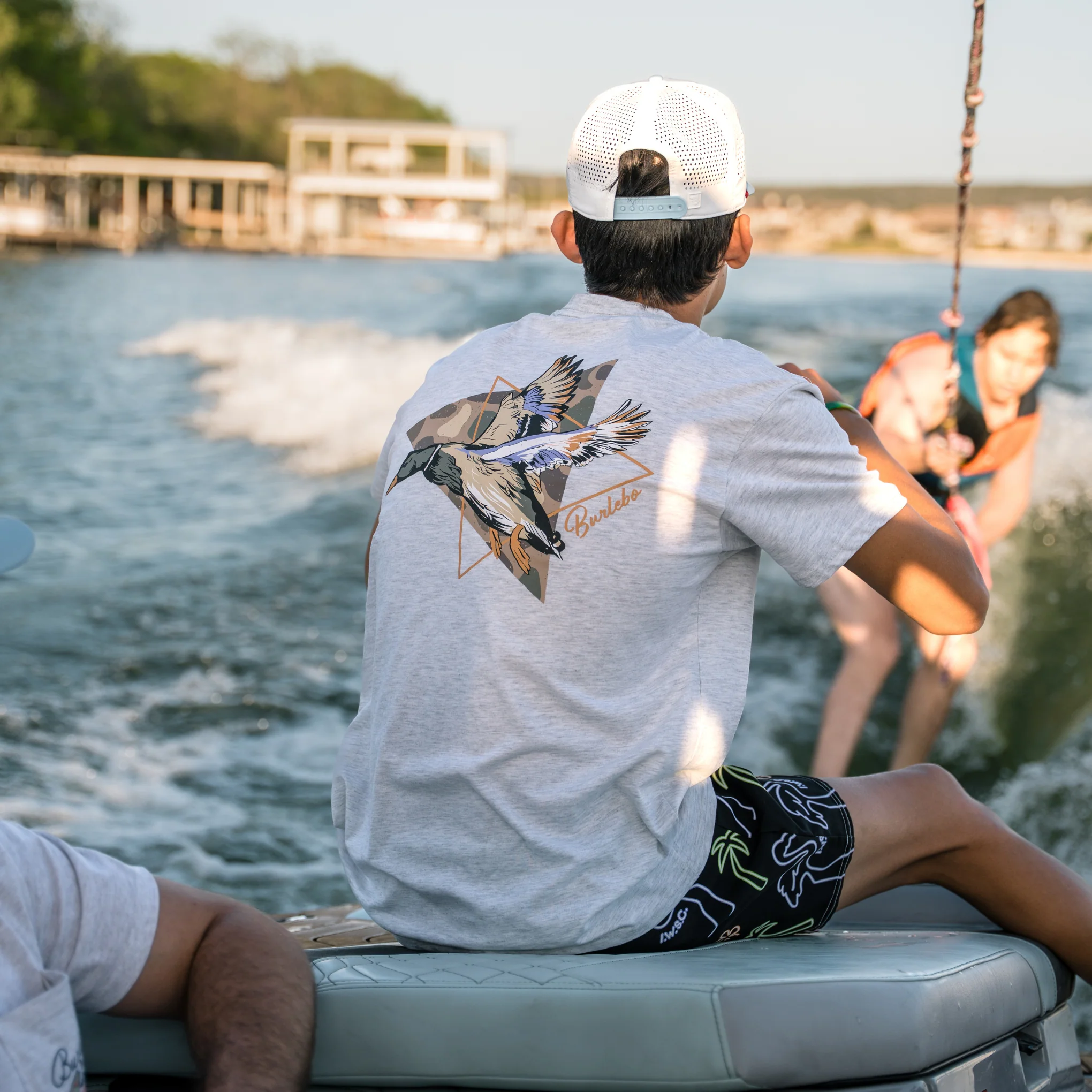 Short Sleeve Tee - Pintail Triangle Duck - Heather Ash Grey - Image 2
