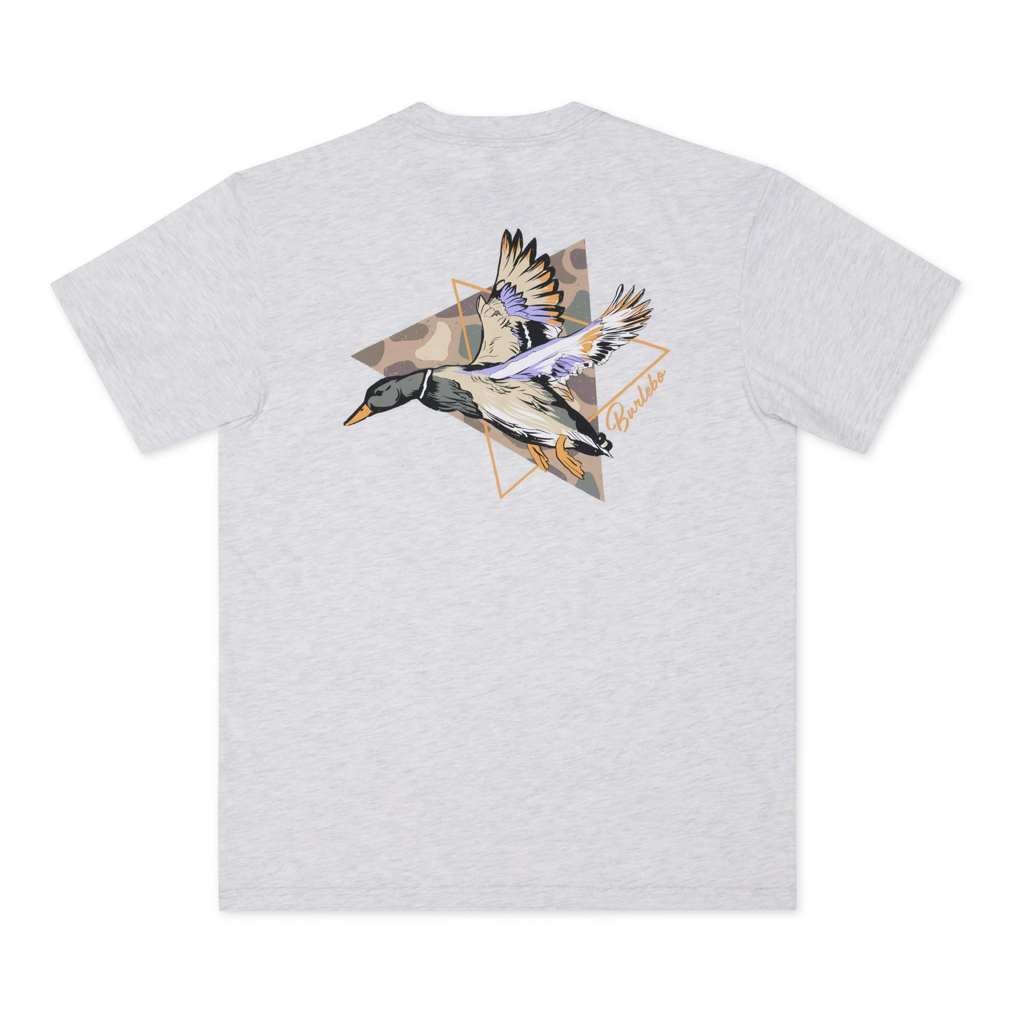 Short Sleeve Tee - Pintail Triangle Duck - Heather Ash Grey - Image 3