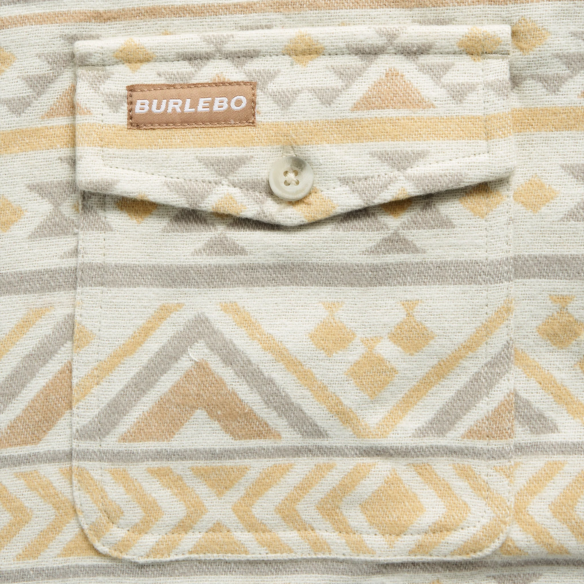 Vintage Heavyweight Flannel - Whitetail Aztec - Cream - Image 9