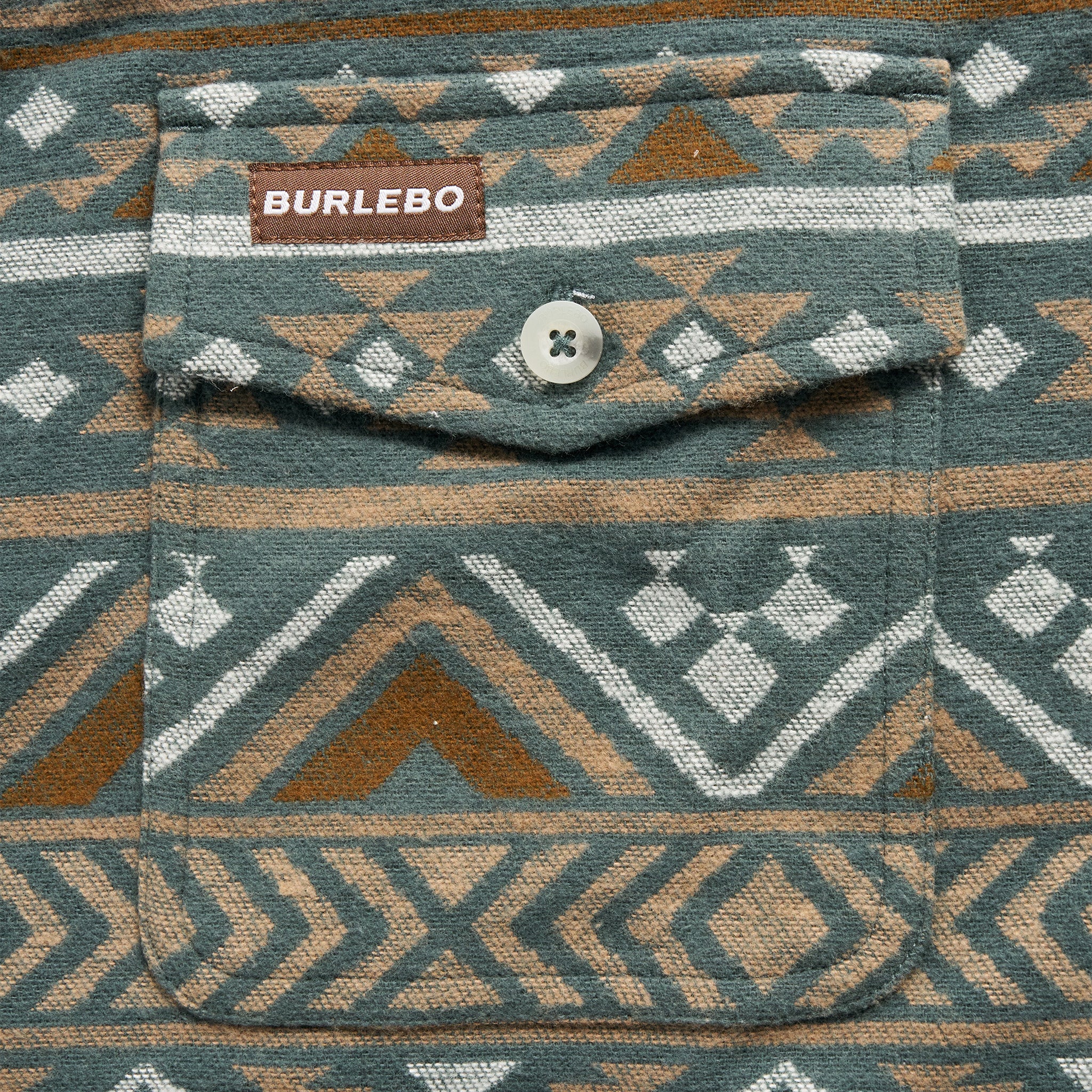 Vintage Heavyweight Flannel - Whitetail Aztec - Olive - Image 10