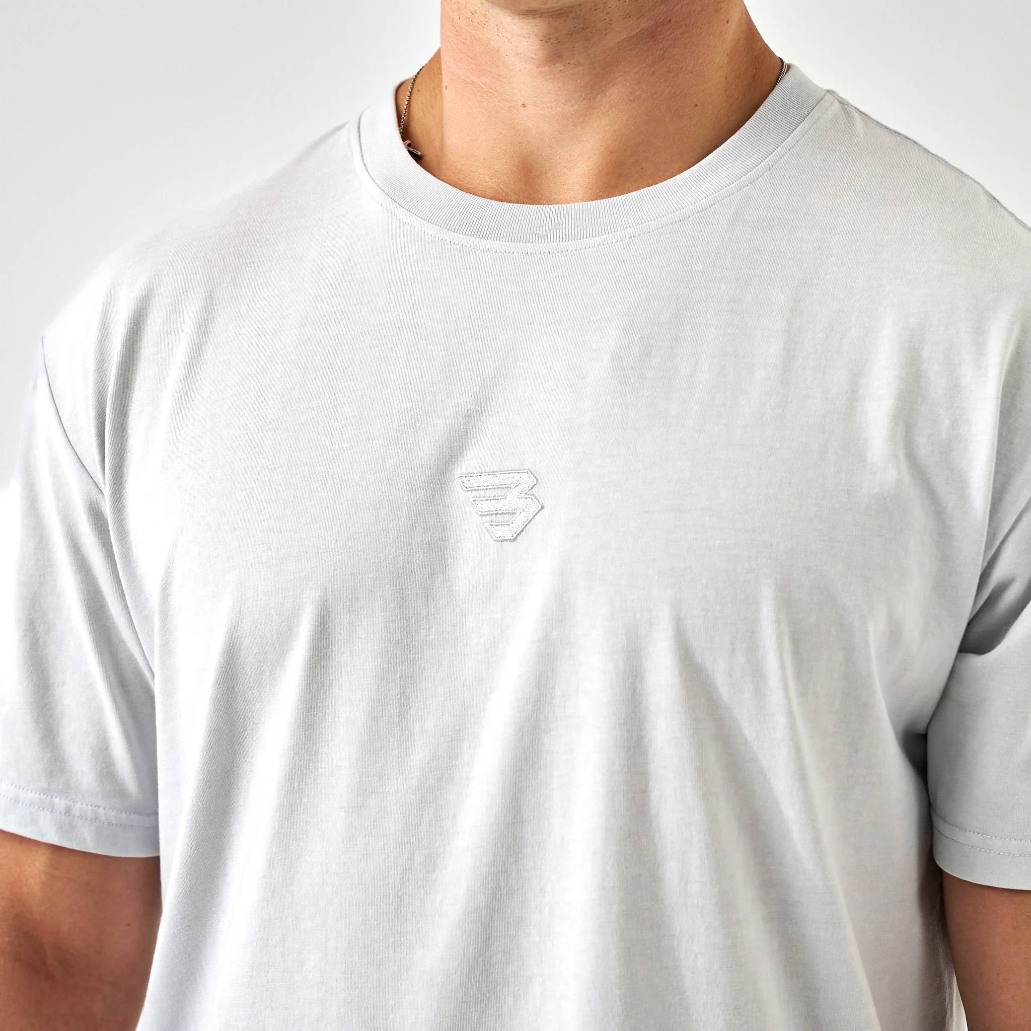 Vintage Washed Tee - Light Grey - Image 3