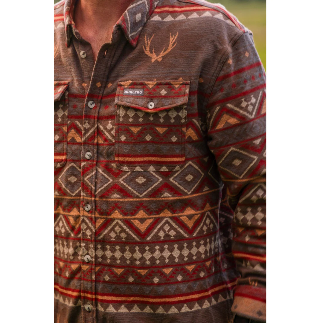 Whitetail Deer Aztec - Long Sleeve Twill - Image 2