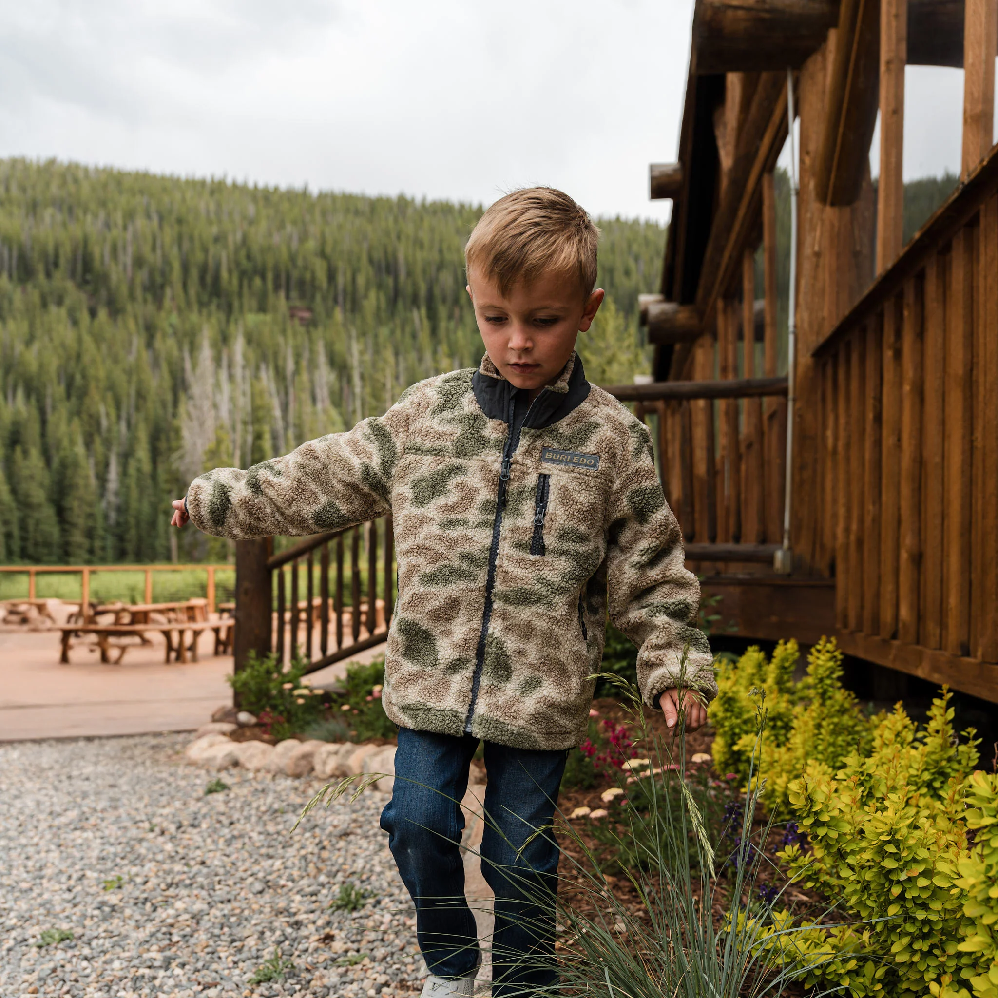 Youth Sherpa - Full Zip Jacket - Alpine Camo - Image 2