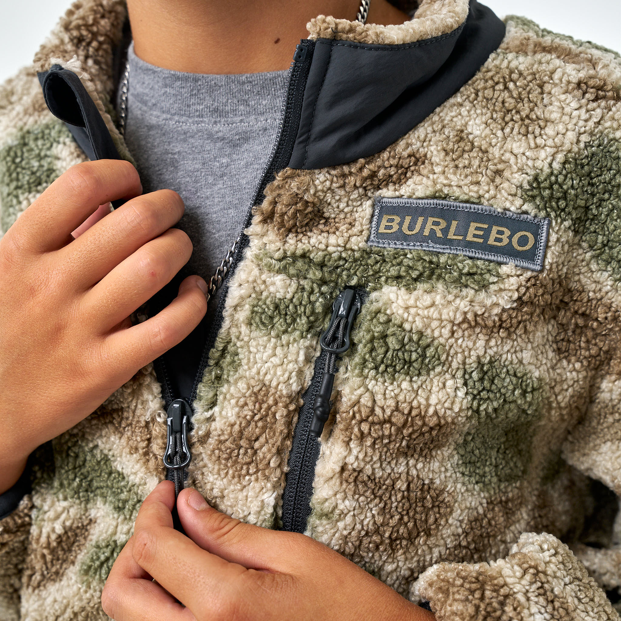 Youth Sherpa - Full Zip Jacket - Alpine Camo - Image 3
