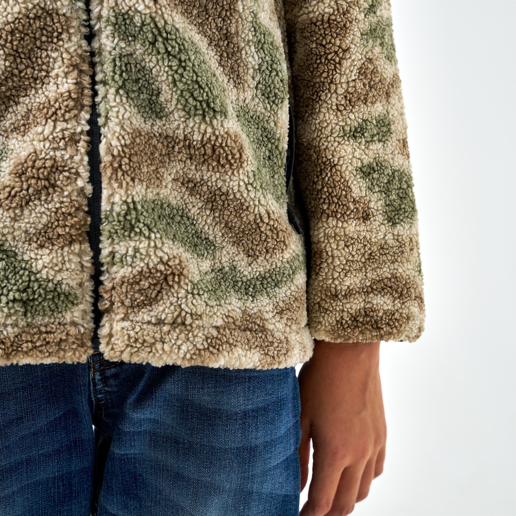 Youth Sherpa - Full Zip Jacket - Alpine Camo - Image 5