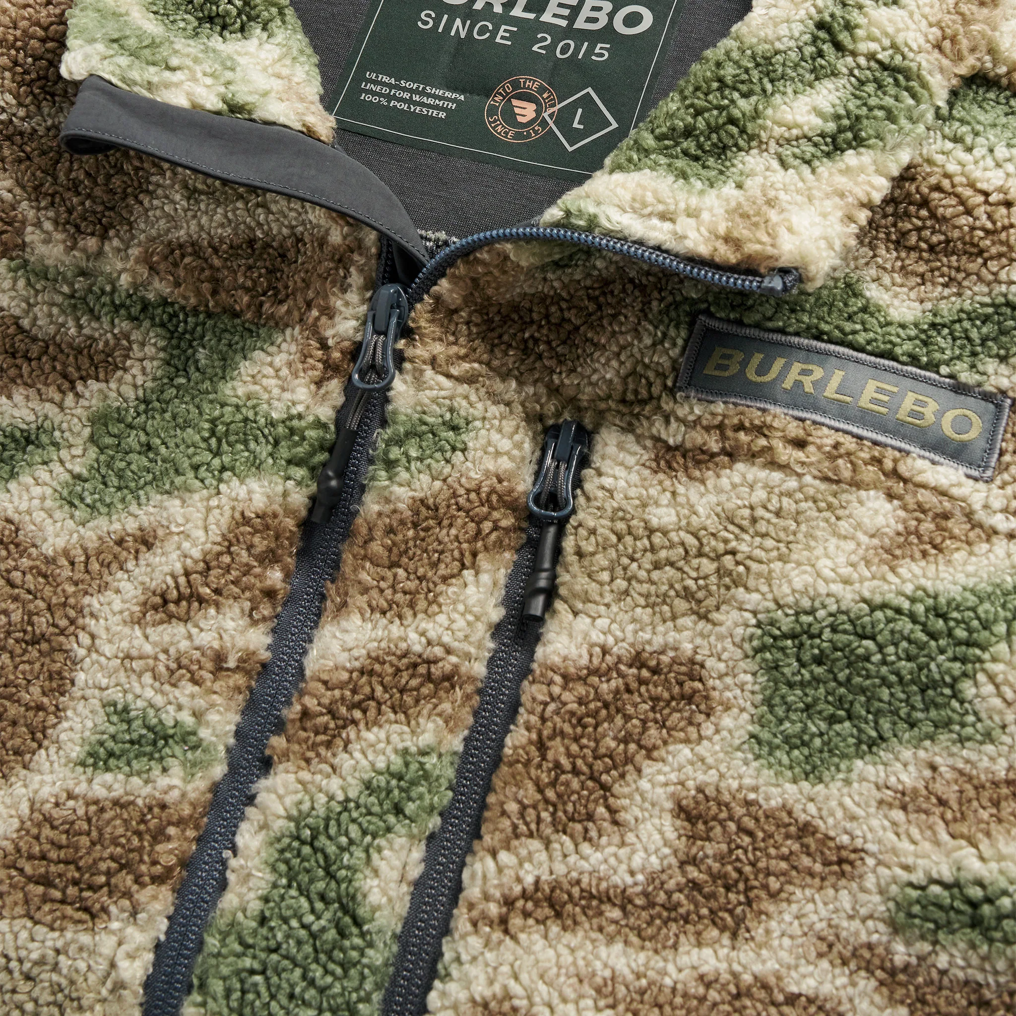 Youth Sherpa - Full Zip Jacket - Alpine Camo - Image 6