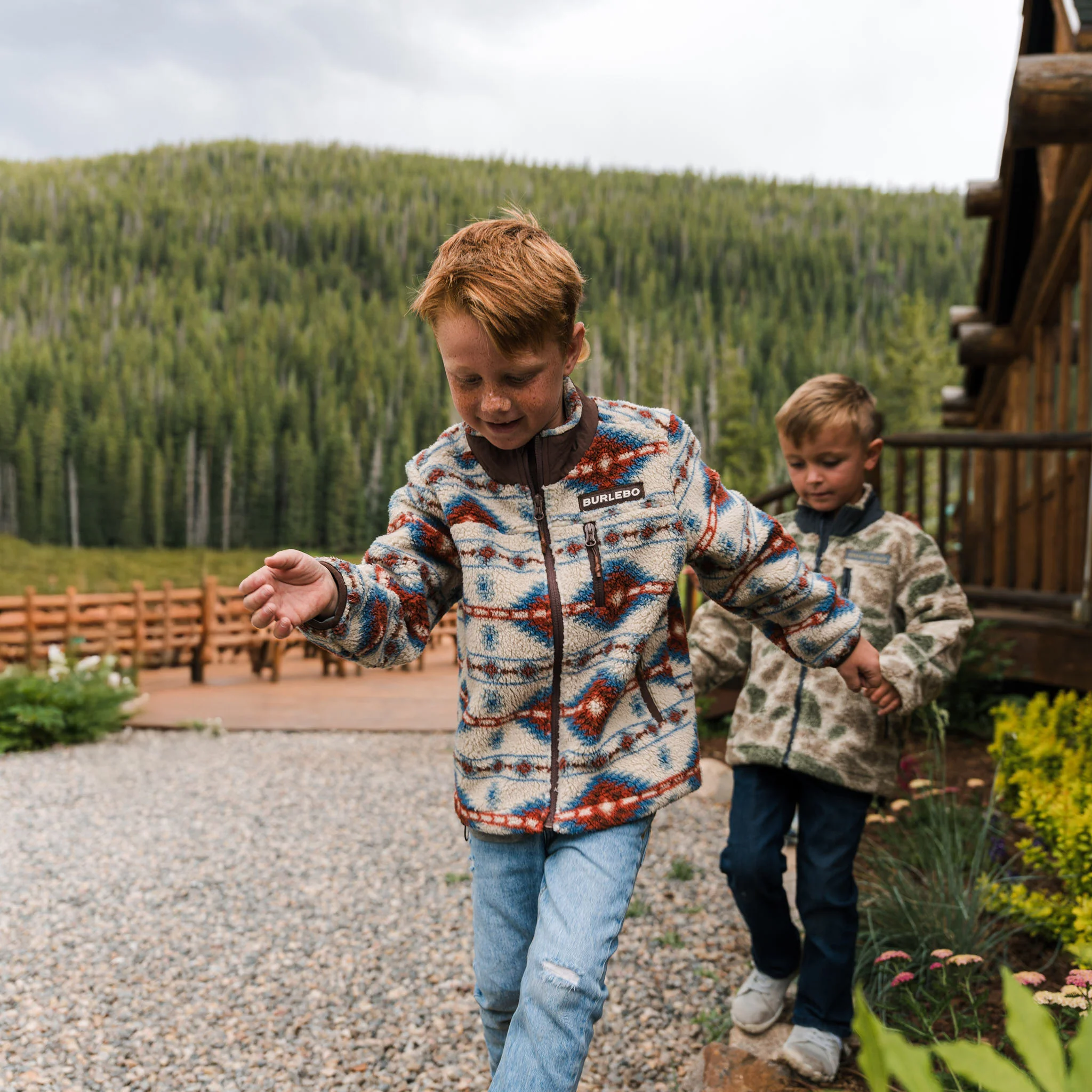 Youth Mountain Fleece Sherpa - Full Zip Jacket - Arizona Aztec - Image 2