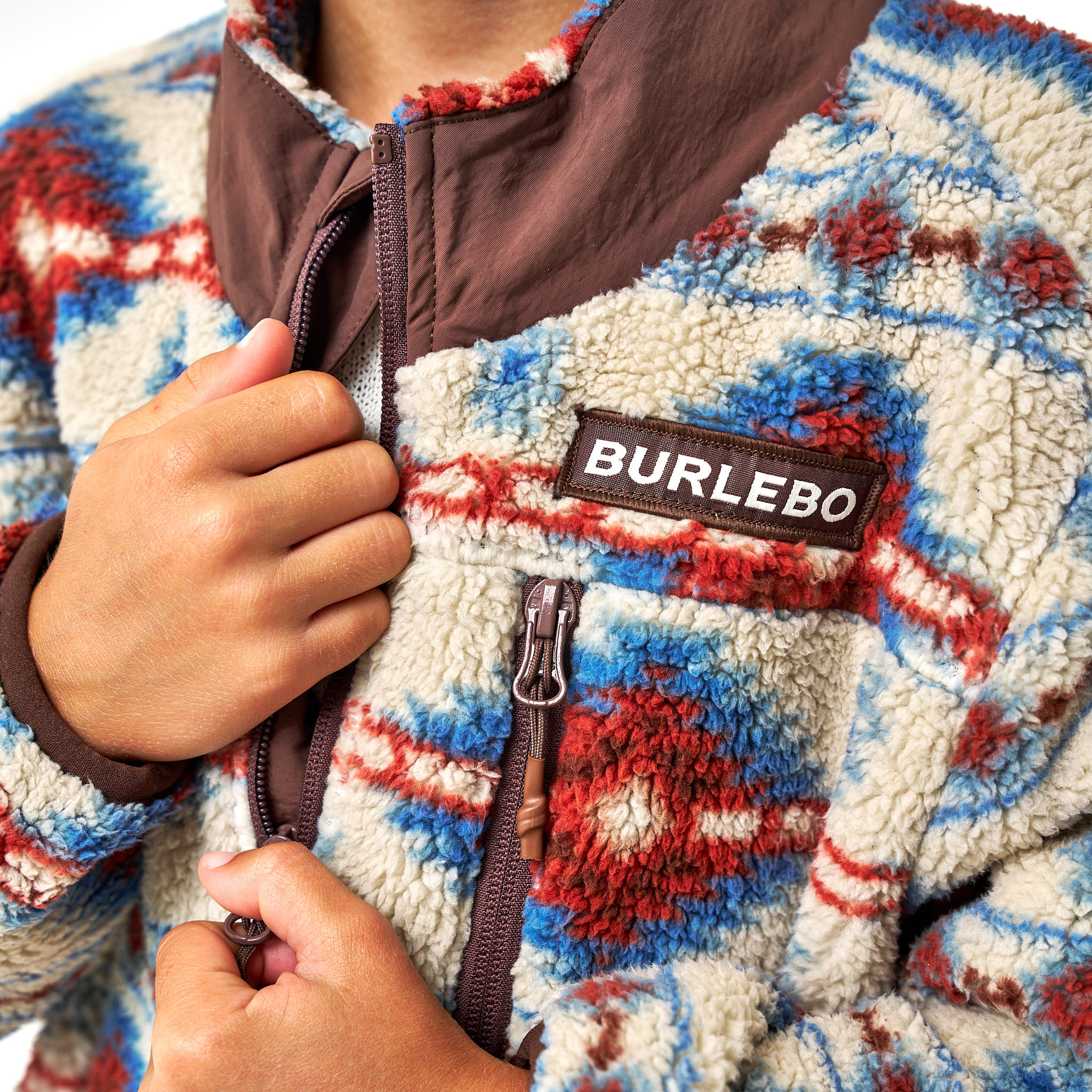 Youth Mountain Fleece Sherpa - Full Zip Jacket - Arizona Aztec - Image 5
