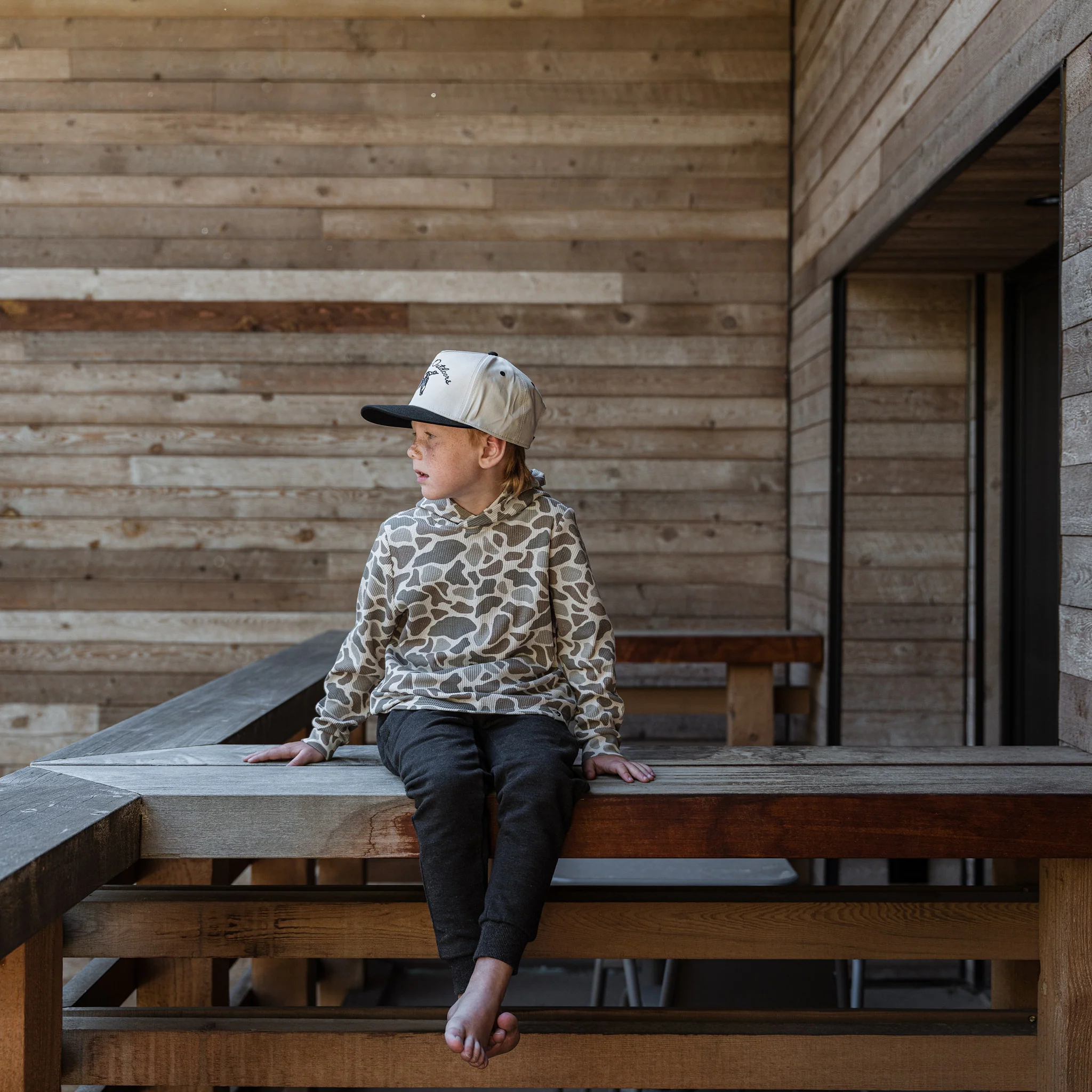 Youth Fleece Hoodie - Classic Deer Camo - Image 2