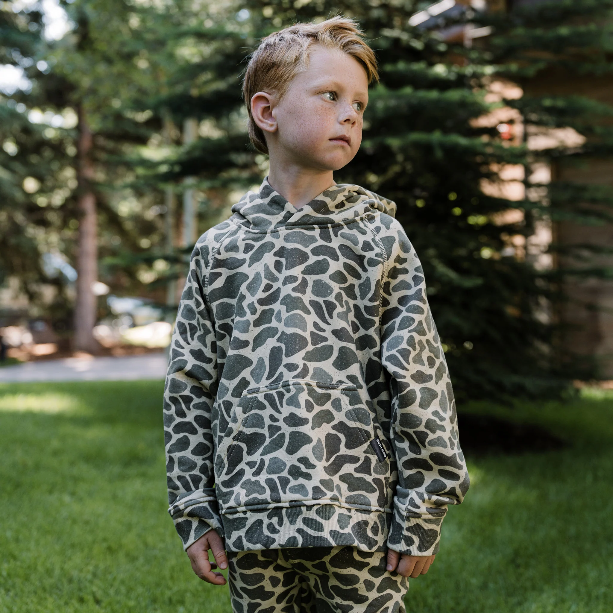 Youth Fleece Hoodie - Classic Deer Camo - Image 4