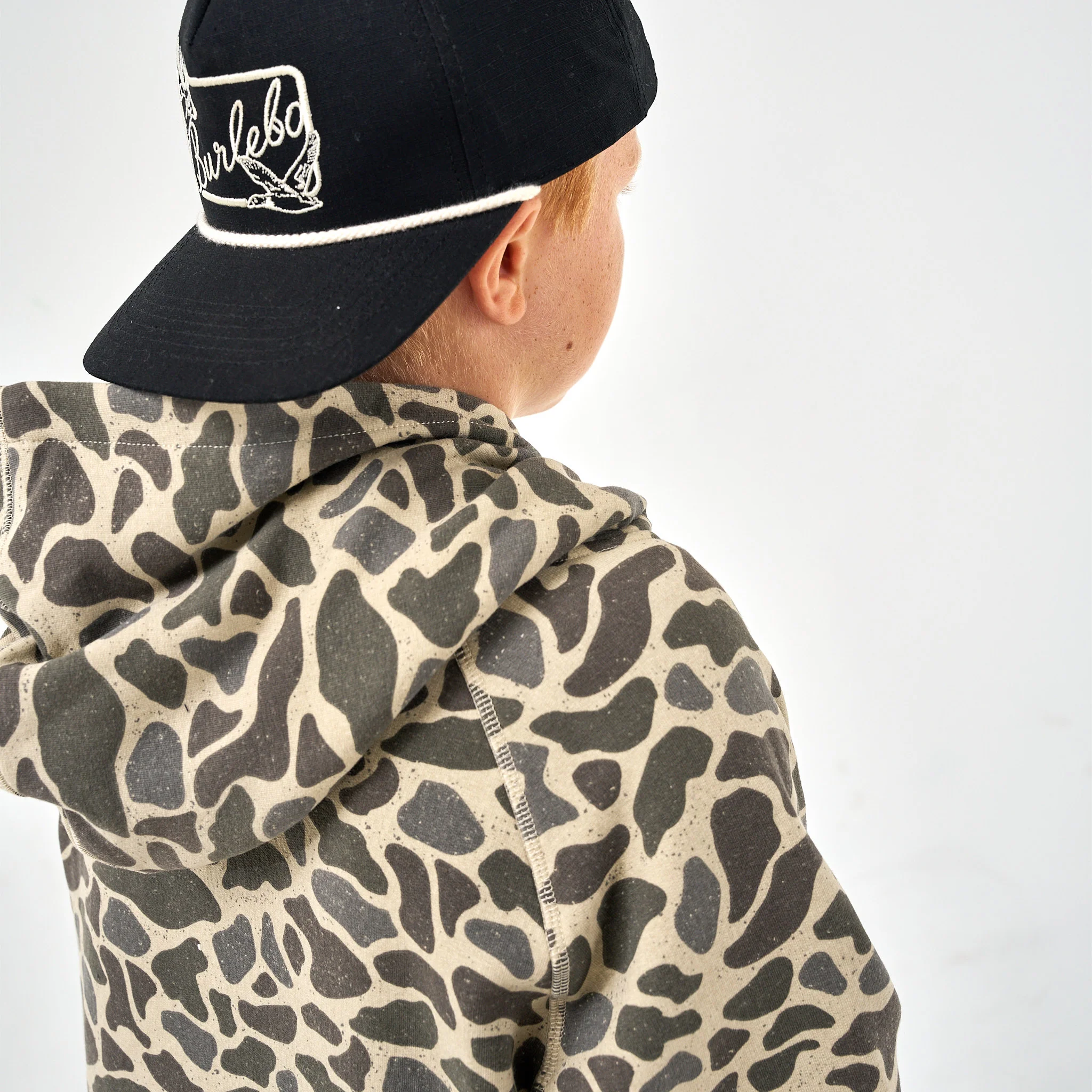 Youth Fleece Hoodie - Classic Deer Camo - Image 6