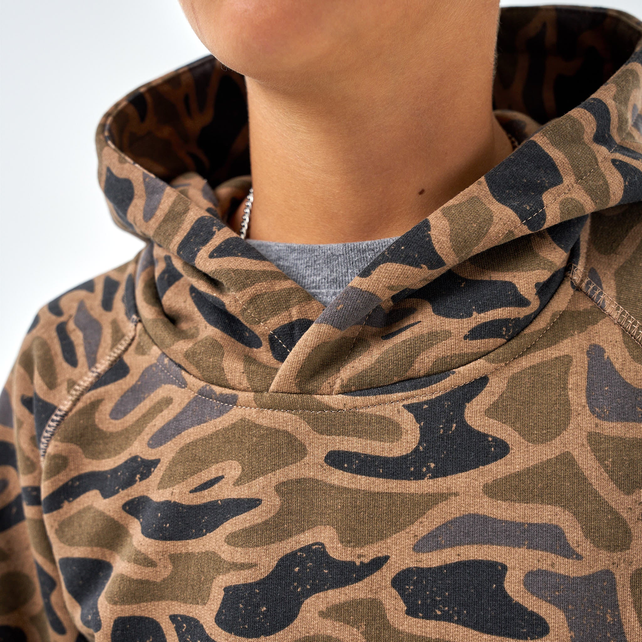Youth Fleece Hoodie - Gauge Camo - Image 4