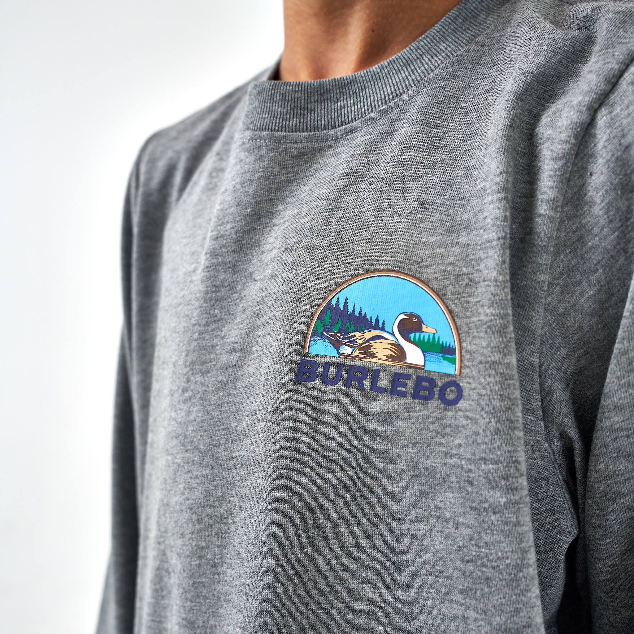 Youth Long Sleeve Tee - Field Companion - Dark Heather Grey - Image 3