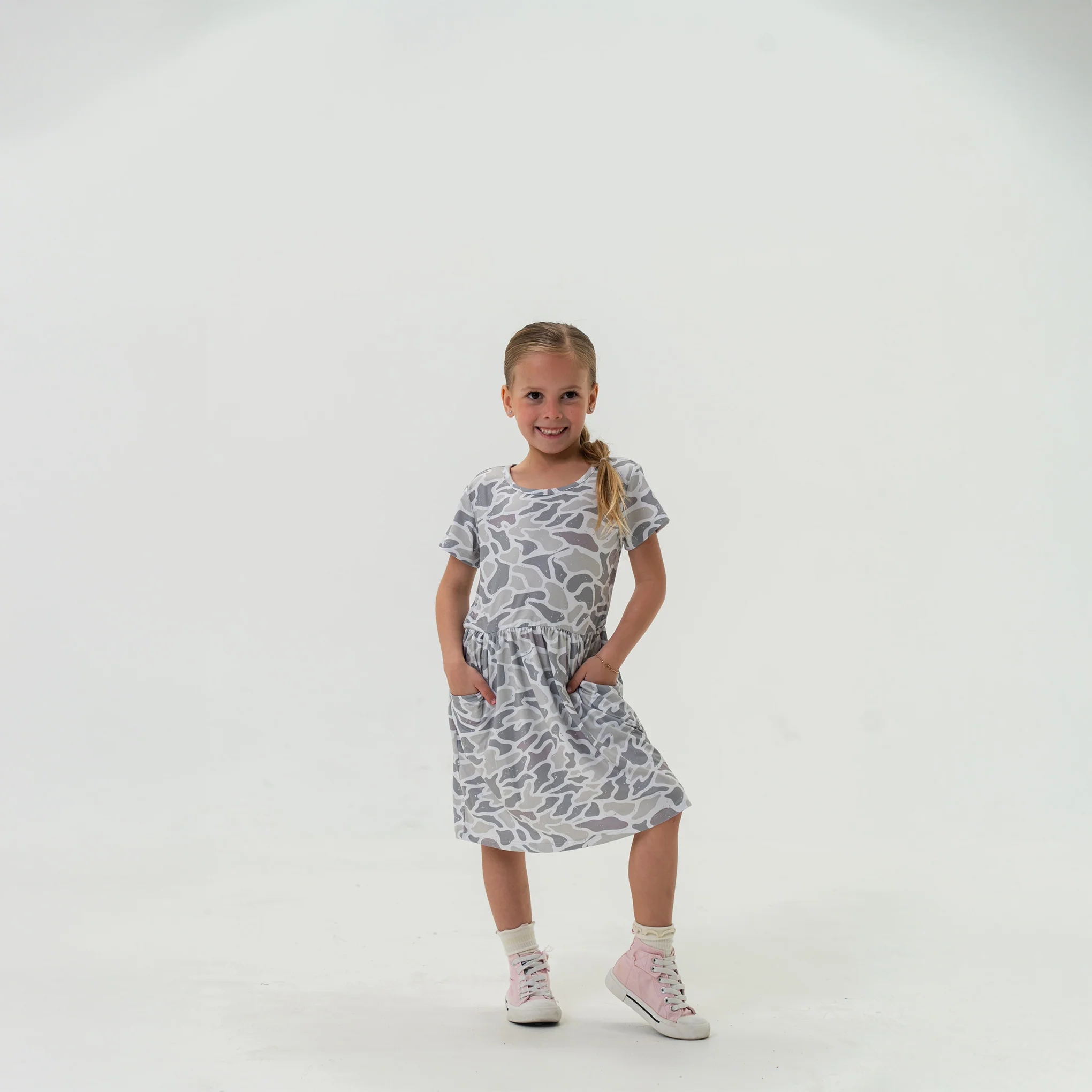 Youth Moxie Dress - White Camo - Image 4