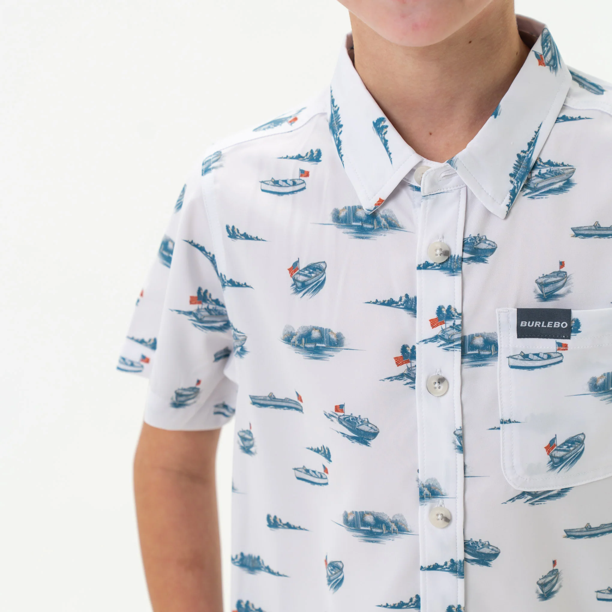 Youth Performance Button Up - Lake Weekend - Image 3