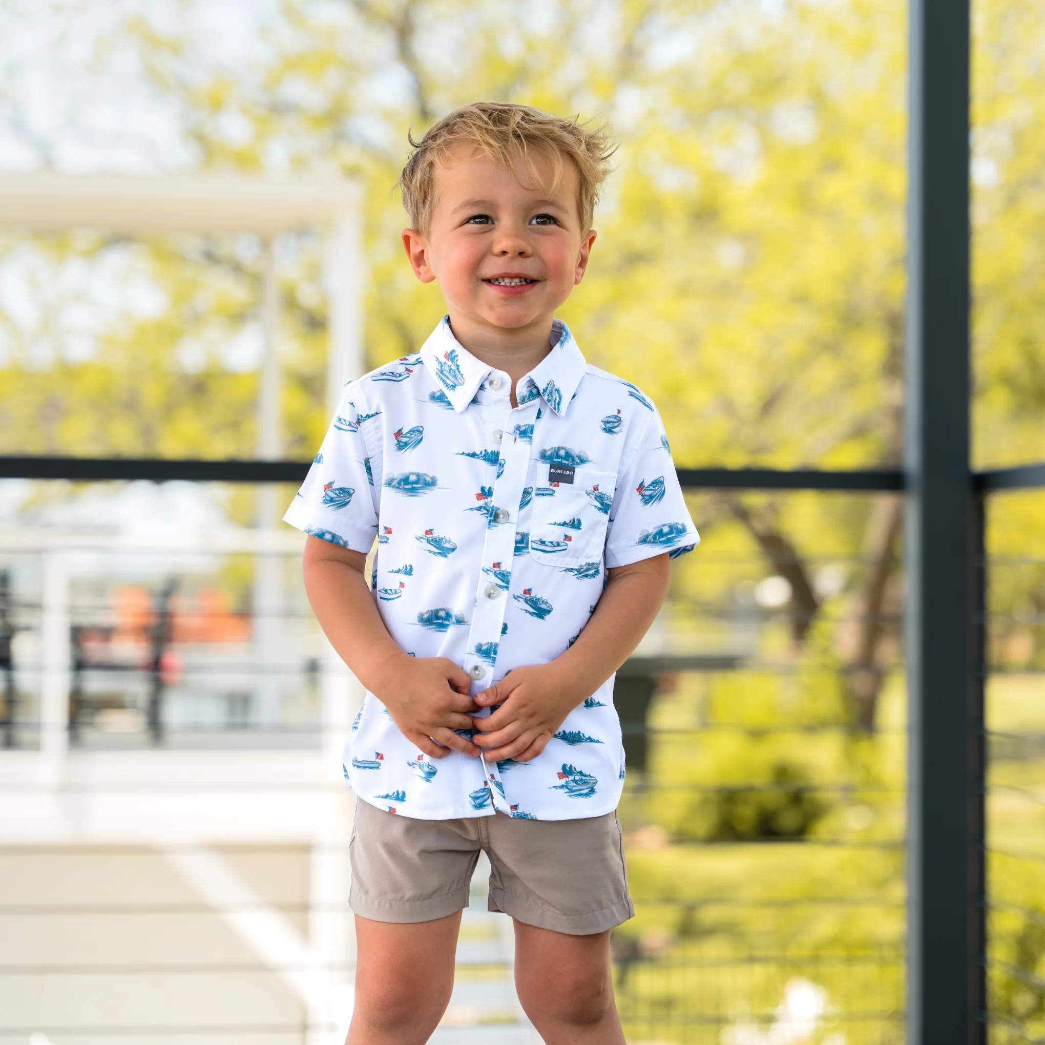 Youth Performance Button Up - Lake Weekend - Image 4