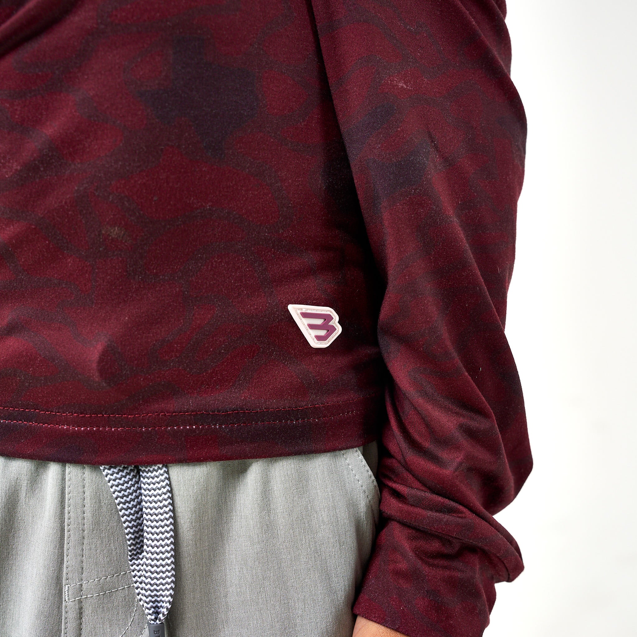 Youth Performance Hoodie - Maroon Texas Camo - Image 3