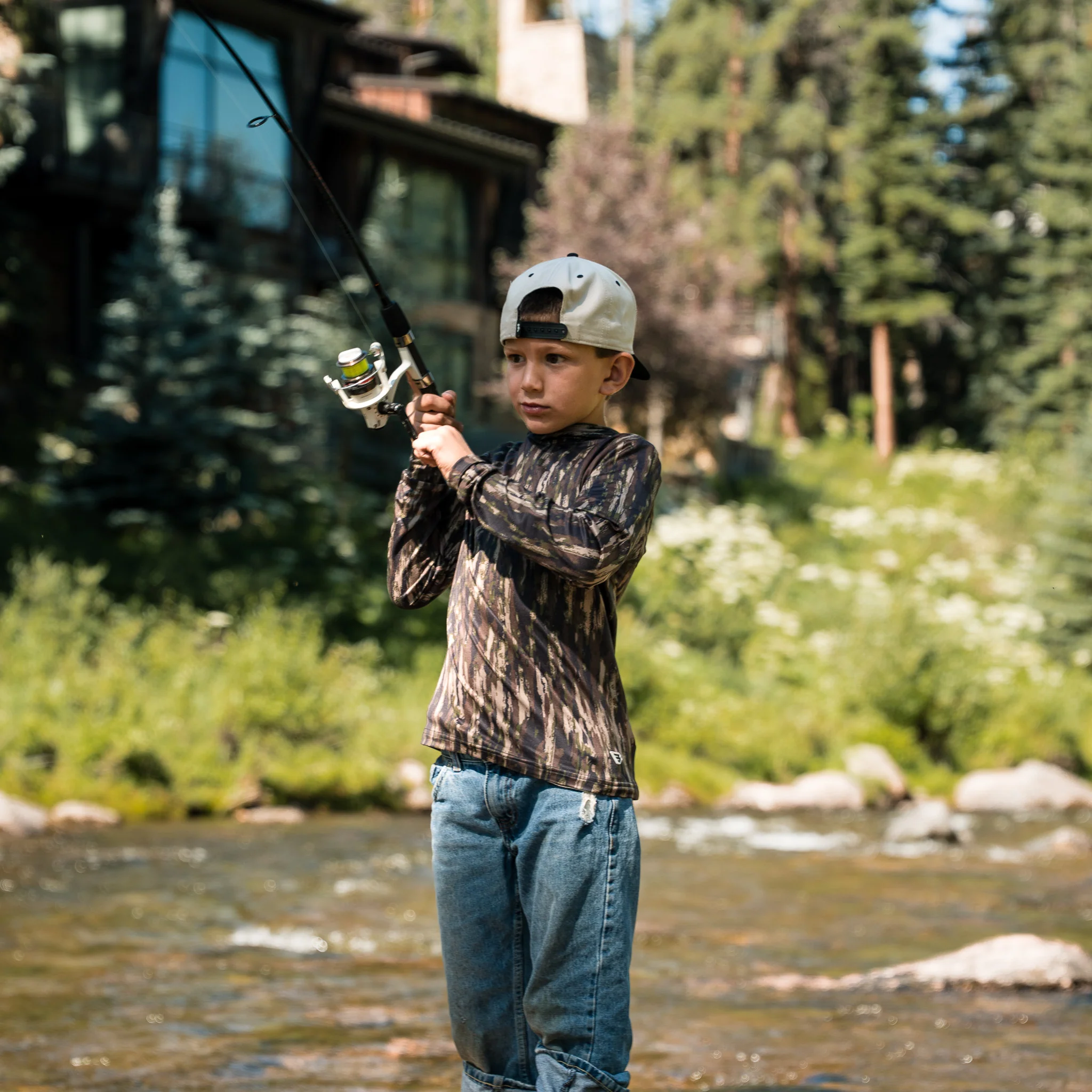 Youth Performance Hoodie - Midland Camo - Image 2