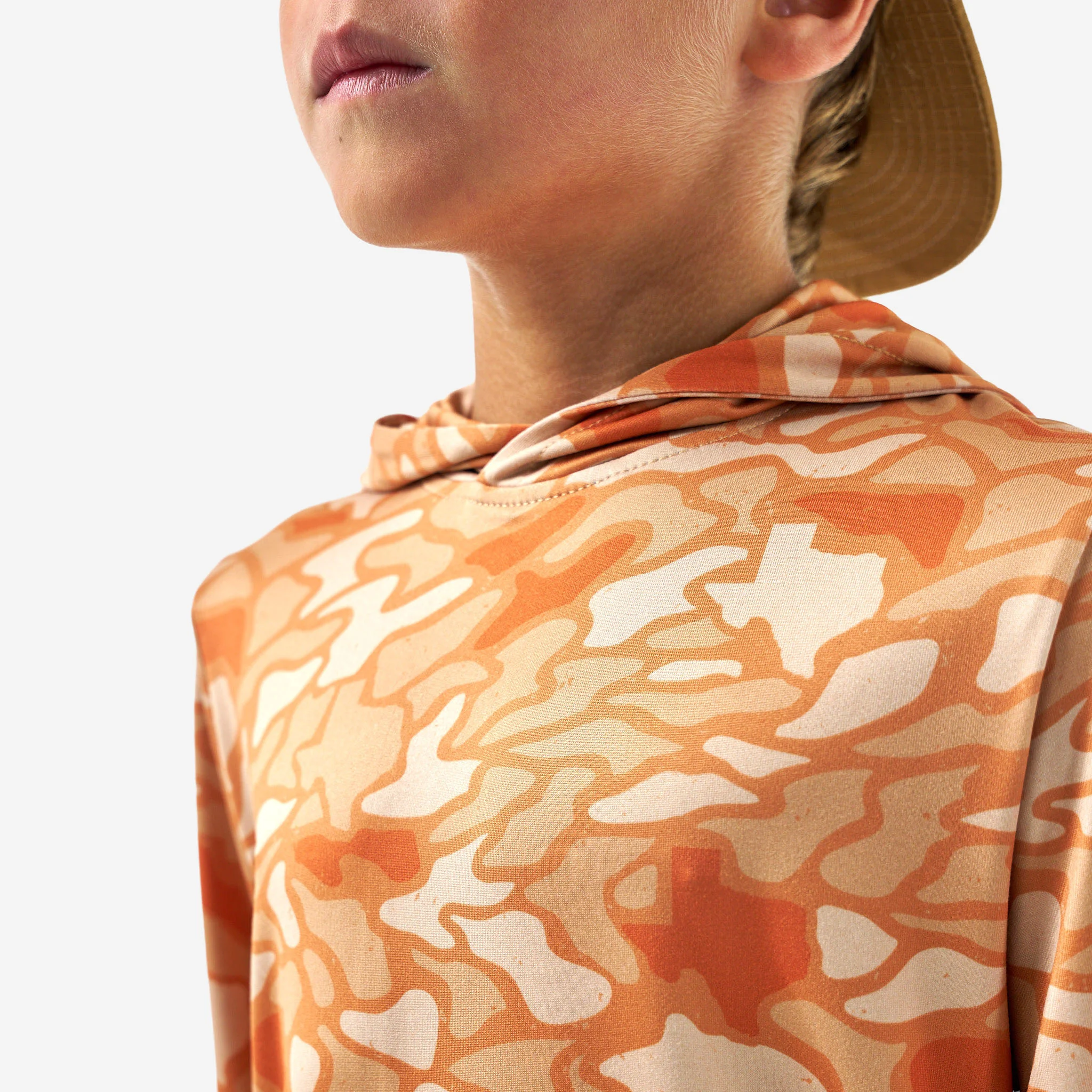 Youth Performance Hoodie - Orange Texas Camo - Image 3