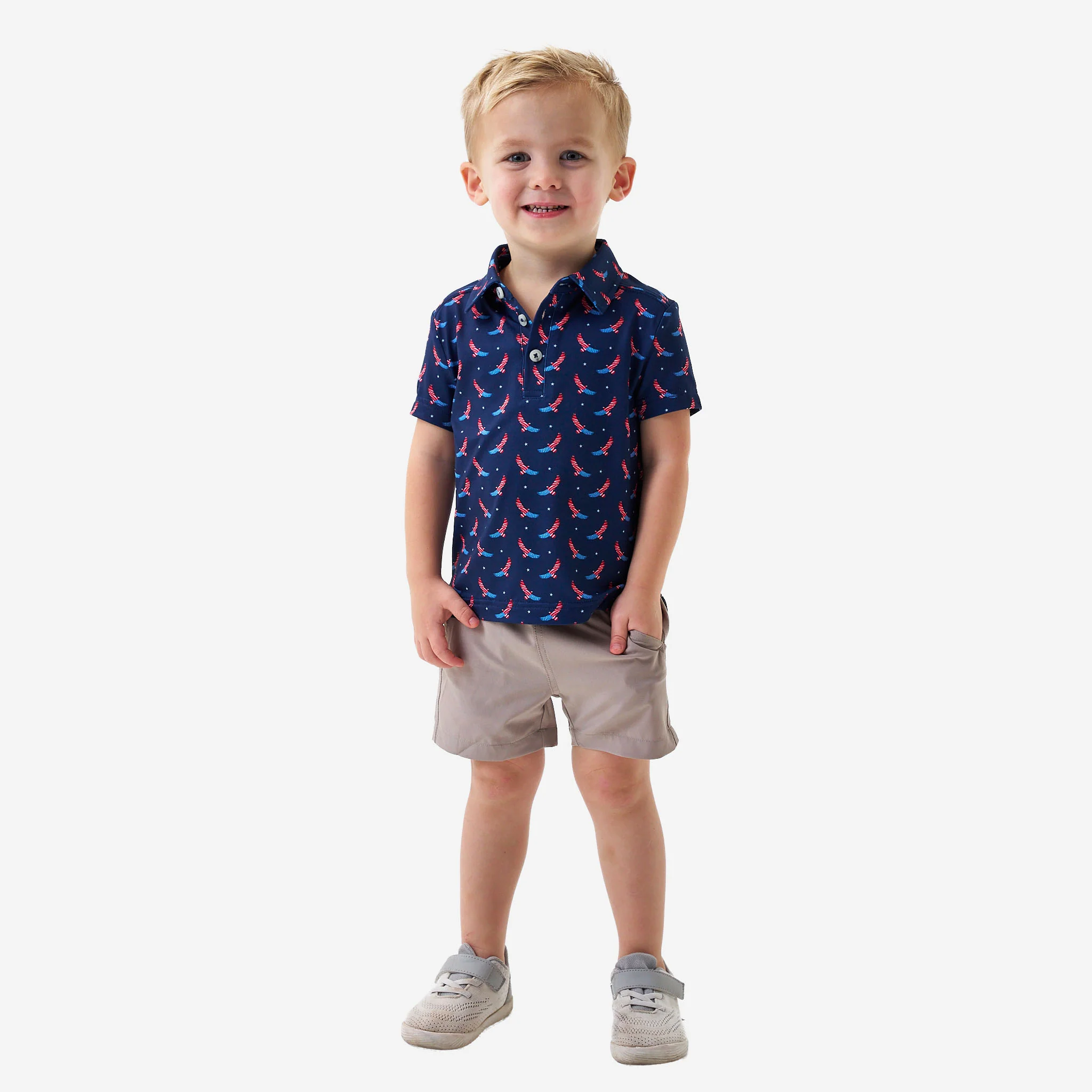 Youth Performance Polo - USA Eagle - Image 3