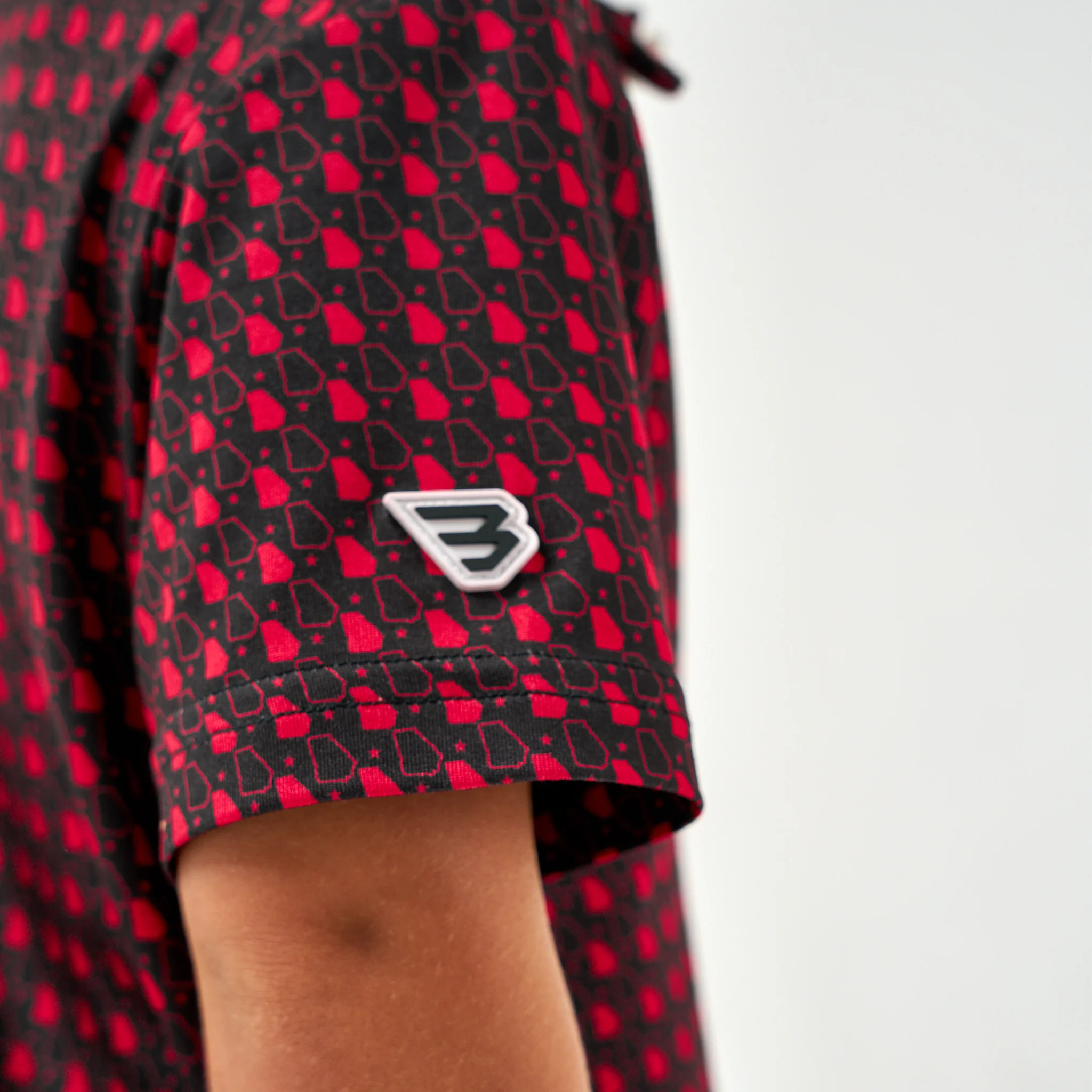 Youth Performance Polo - Georgia - Black & Red - Image 6