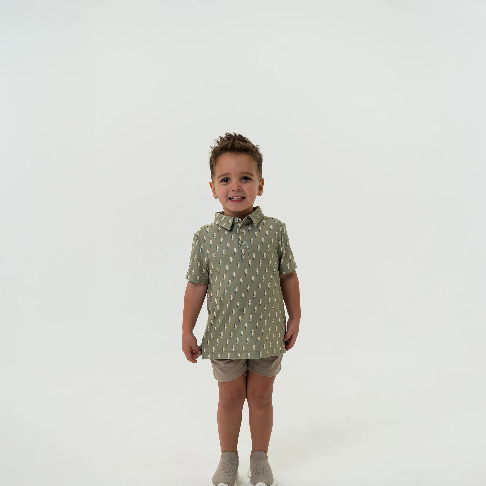 Youth Performance Polo - Sage Lightning - Image 4