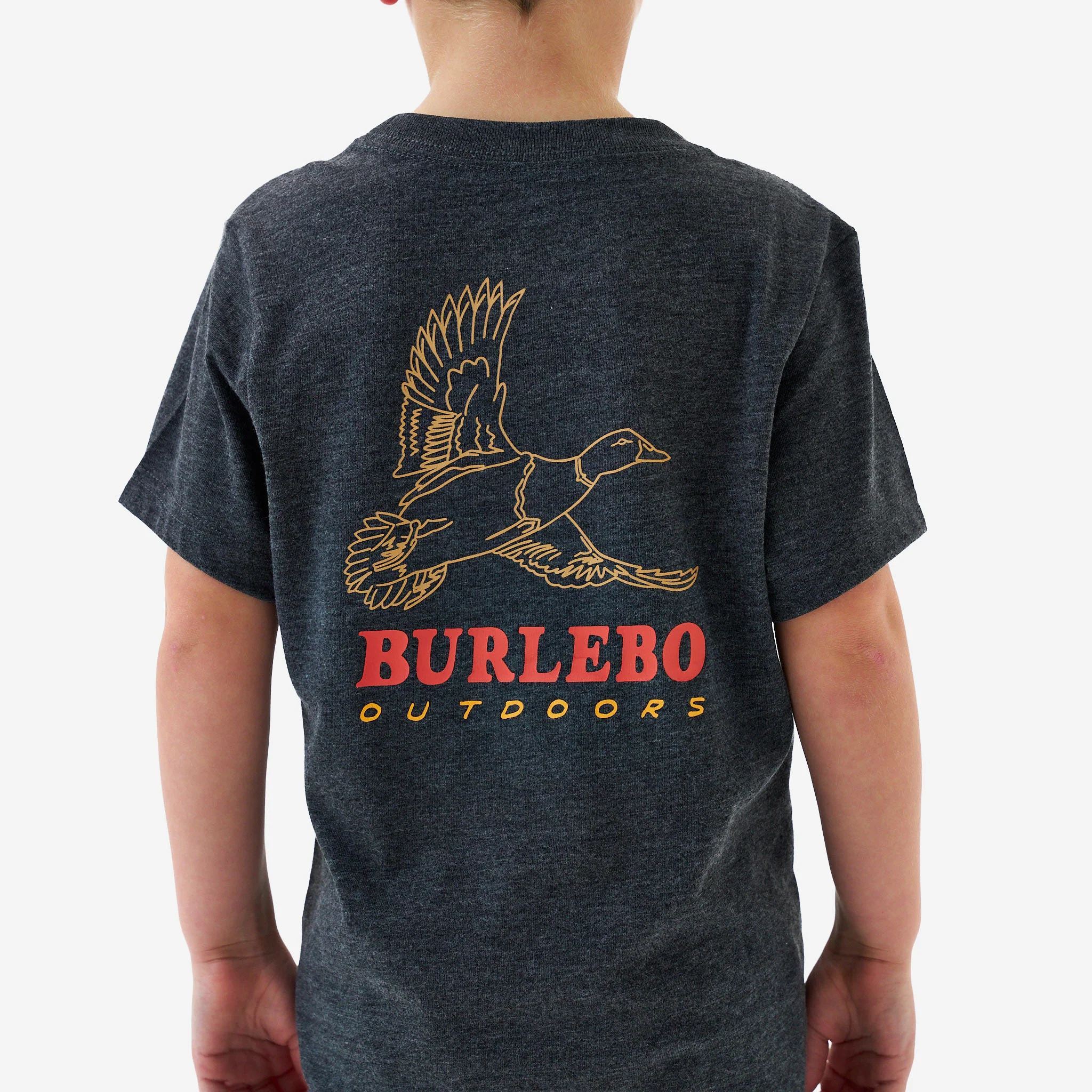 Youth Short Sleeve Tee - Duck Wild - Heather Black - Image 4