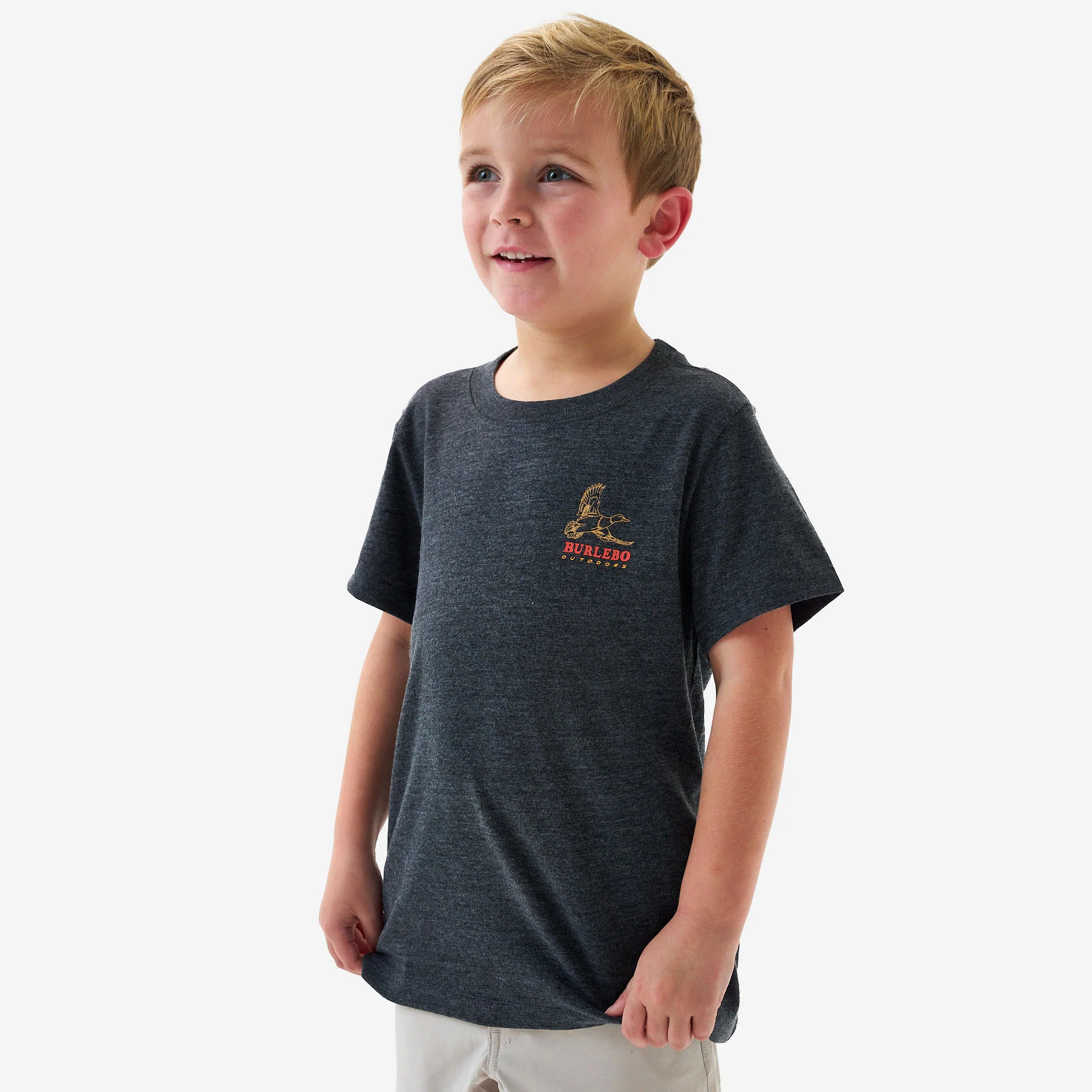Youth Short Sleeve Tee - Duck Wild - Heather Black - Image 5