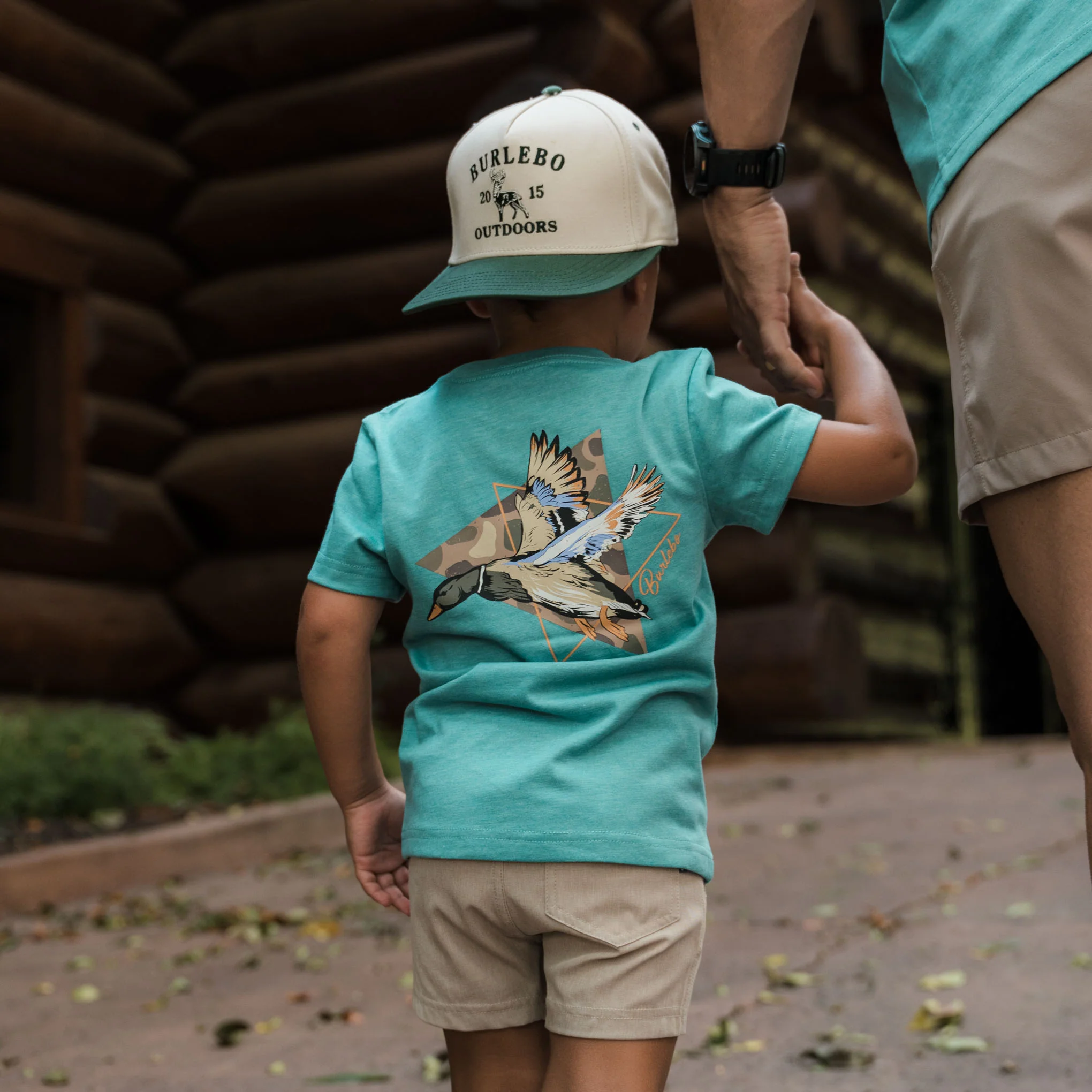 Youth Short Sleeve Tee - Pintail Diving Duck - Cyan - Image 2