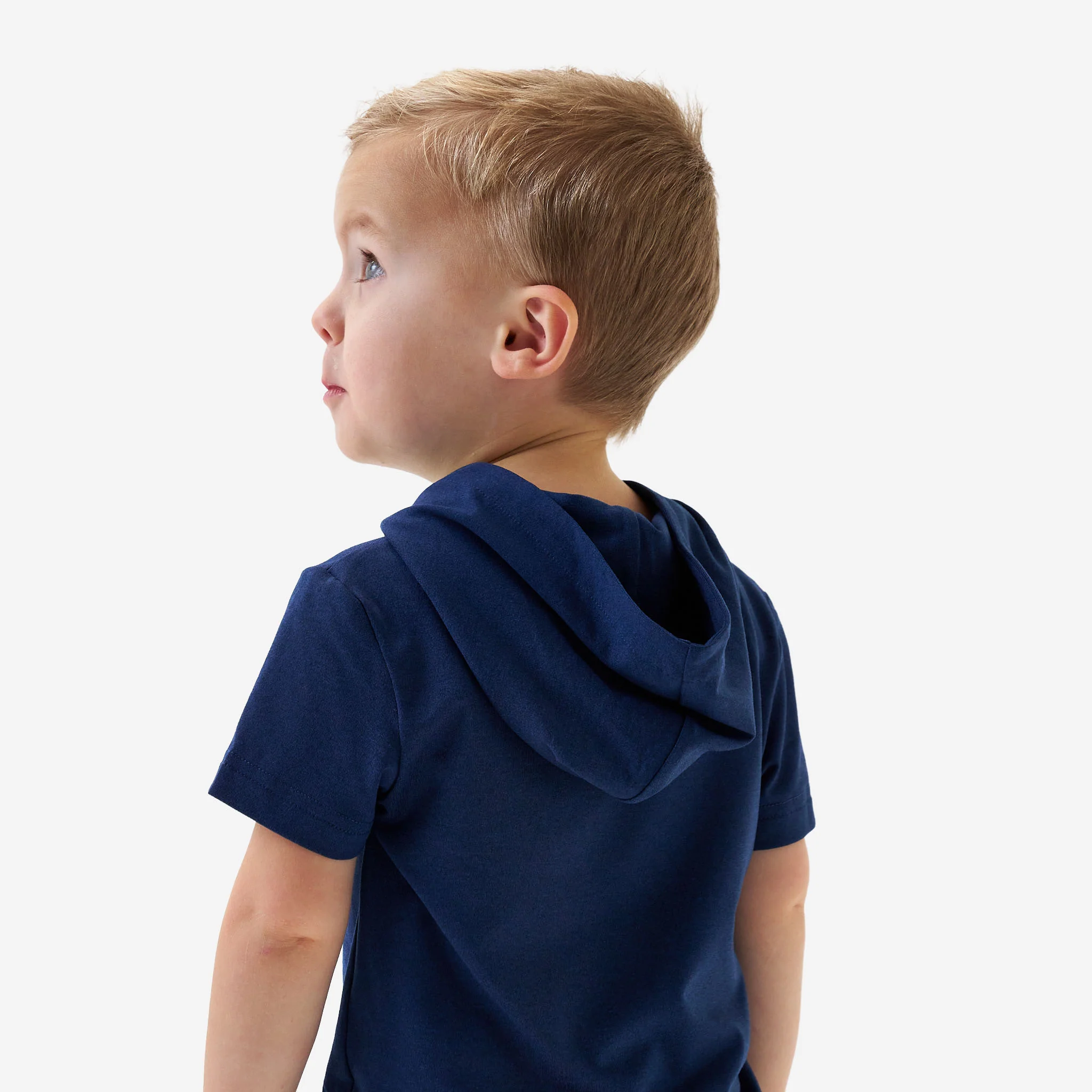 Youth Short Sleeve Performance Hoodie - Navy - Image 4
