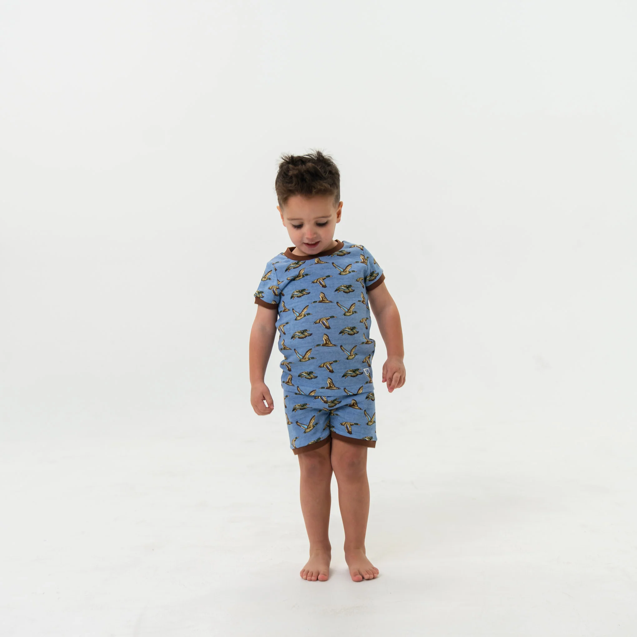 Youth Sleep Short Set- Jumbo Mallards Blue - Image 3