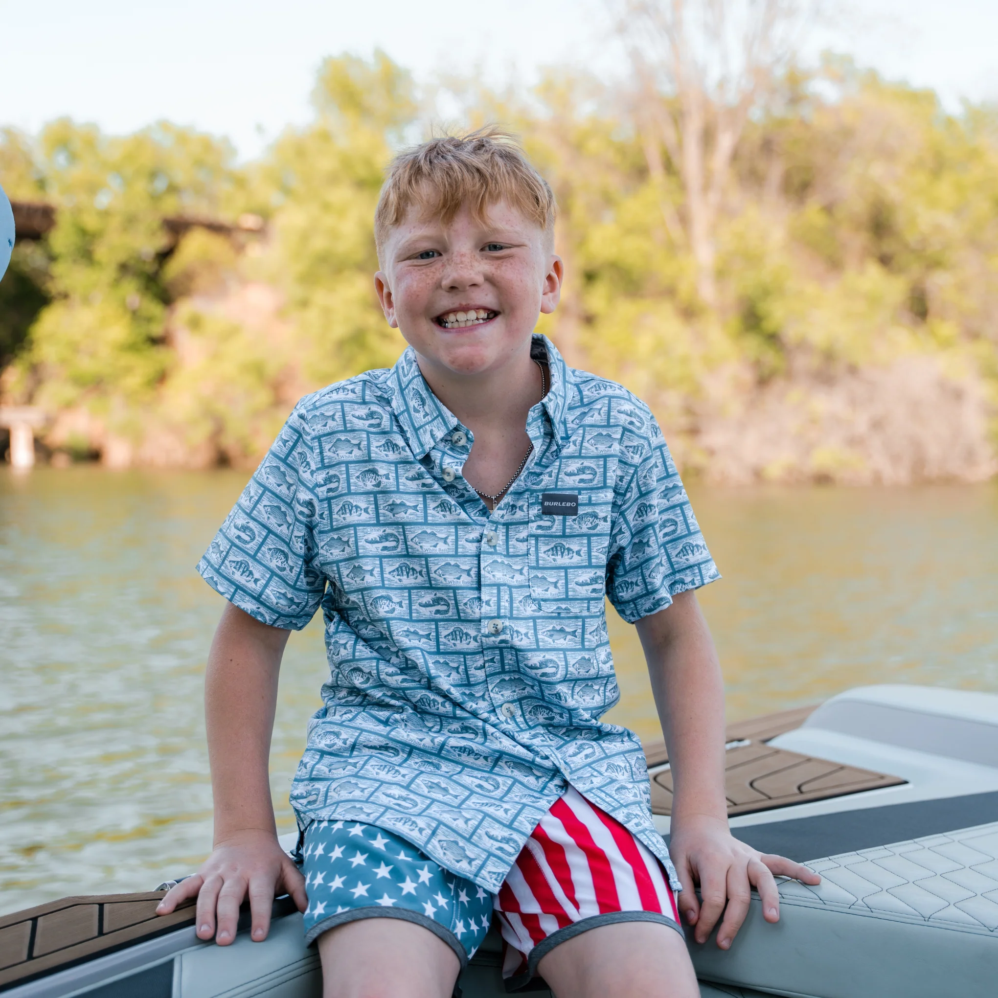Youth Swim Trunk - Throwback USA - Image 4