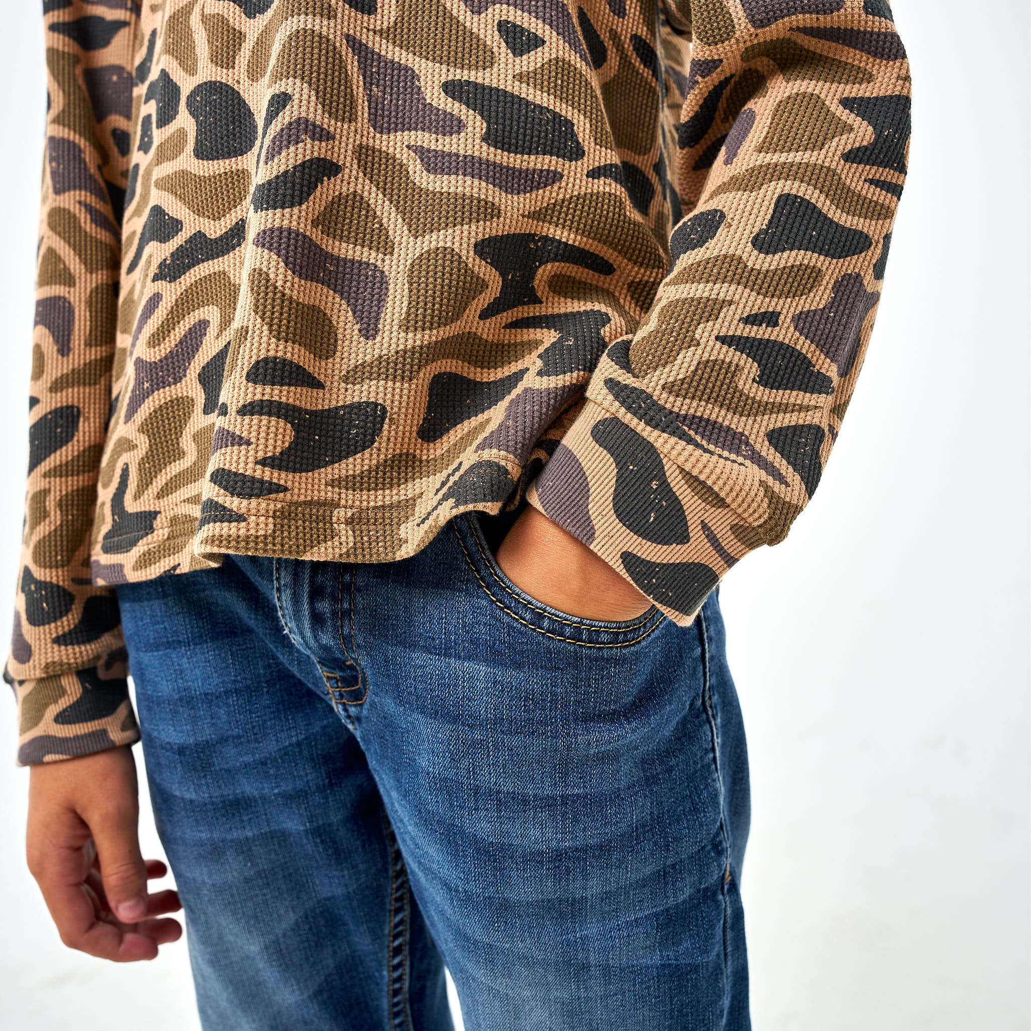 Youth Thermal Hoodie - Gauge Camo - Image 5