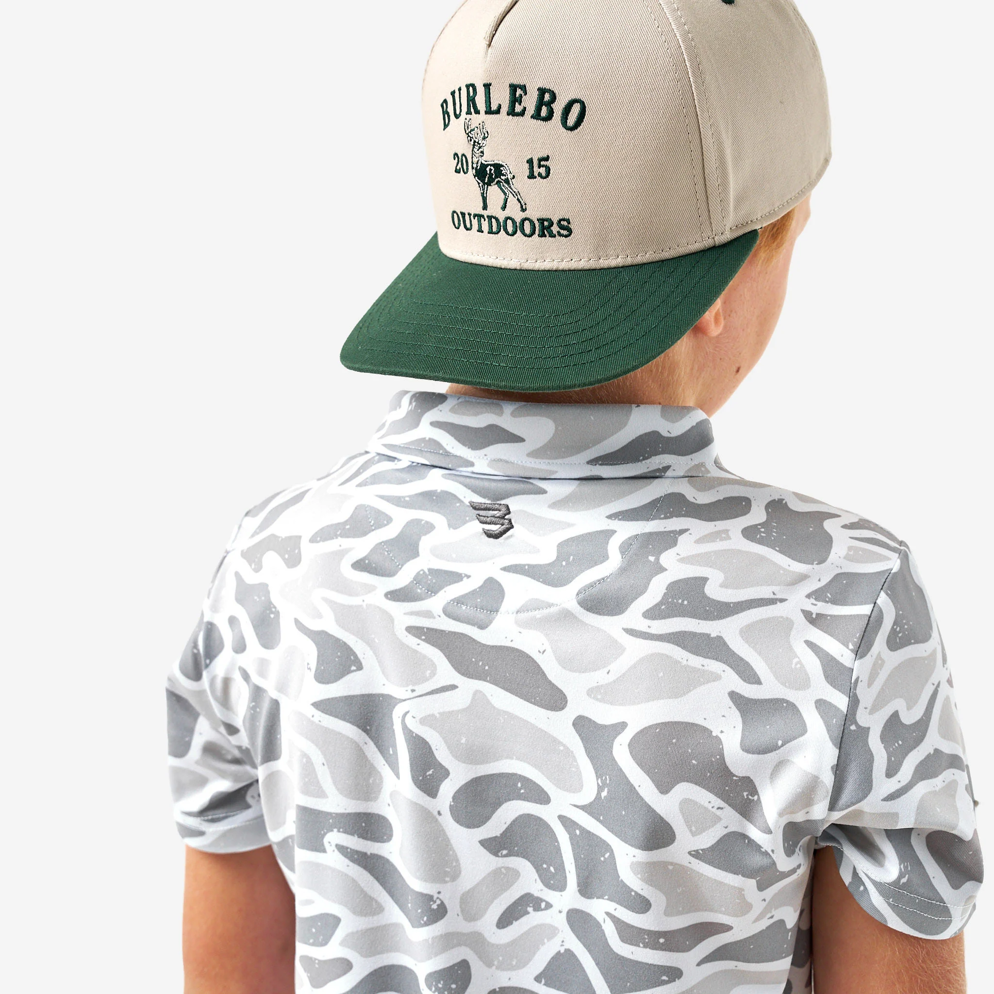 Youth Performance Polo - White Camo - Image 5